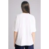 Defacto C0099AXWT36 Beyaz Oversıze Basıc Penye Tişört
