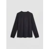 LCW Grace Siyah Fırfır Dik Yaka Bluz