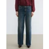 LCW Jeans İndigo Yüksek Bel Wideleg Kadın Jean Pantolon