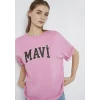 Mavi 1600843-71063 Mavi Logo Baskılı Pembe Tişört