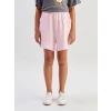 LCW Kids Pembe Beli Lastikli Kız Çocuk Şort