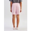 LCW Kids Pembe Beli Lastikli Kız Çocuk Şort