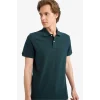 Defacto E9504AXGN465 Yeşil %100 Pamuk Polo Tişört