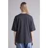 Defacto C0099AXAR191 Antrasit Oversıze Basıc Penye Tişört
