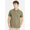 Defacto E9504AXKH82 Haki %100 Pamuk Polo Tişört