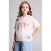 Defacto G8195A8PN344 Pembe Hello Kitty  Oversıze Tişört Kız Çocuk