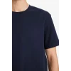 Defacto E7961AXNV82 Lacivert %100 Pamuk Basic Tişört
