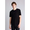 Defacto G3212AXBK81 Siyah Baskılı Kısa Kollu Tişört