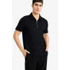 Defacto B7355AXBK81 Siyah Kırışmaz Fermuarlı Polo Yaka Tişört