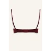 Defacto F9387AXBR210 Bordo Dantel Detaylı Saten Kapsız Pedsiz Balensiz Bralet