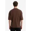 Defacto B4844AXBN151 Kahve Nefes Alabilen Kumaş Tişört