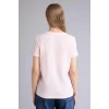 Defacto H1922AXPN671 Pembe Slogan Baskılı Penye Kısa Kollu Tişört