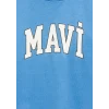 Mavi 6610417-70724 Mavi Logo Baskılı Mavi Tişört