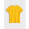 LCW Kids Sarı Bisiklet Yaka Baskılı Kısa Kollu Erkek Çocuk Tişört