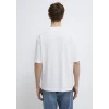 Mavi 0613130-620 Mavi Nakışlı Beyaz Tişört