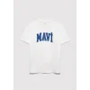 Mavi 6610418-70057 Mavi Logo Baskılı Ekru Tişört