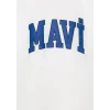 Mavi 6610418-70057 Mavi Logo Baskılı Ekru Tişört
