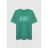 Mavi 6610484-71697 Mavi Baskılı Yeşil Tişört