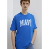 Mavi 0611711-81330 Mavi Logo Baskılı Mavi Tişört
