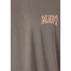 Mavi 0611714-87875 Mavi Logo Baskılı Kahverengi Tişört