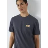 Mavi 0611714-70101 Mavi Logo Baskılı Gri Tişört