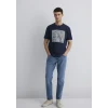 Mavi 0612990-70490 İstanbul Baskılı Lacivert Tişört