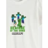 LCW Kids Ekru Minecraft Baskılı Erkek Çocuk Tişört