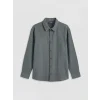 LCW Kids İndigo Uzun Kollu Erkek Çocuk Poplin Gömlek