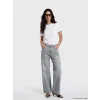 LCW Jeans Gri Wideleg Kadın Jean Pantolon