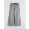 LCW Jeans Gri Wideleg Kadın Jean Pantolon