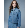 LCW Kids İndigo Taşlı Kız Çocuk Jean Ceket