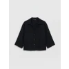 LCW Vision Siyah Oversize Kadın Gömlek