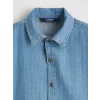 LCW Kids İndigo Çizgili Erkek Çocuk Jean Gömlek