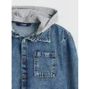 LCW Kids İndigo Kapüşonlu Erkek Çocuk Jean Gömlek