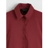 LCW EVERYDAY Bordo Poplin Kadın Gömlek