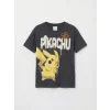 LCW Kids Antrasit Pikachu Baskılı Erkek Çocuk Tişört