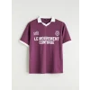 XSIDE Mürdüm Polo Yaka Baskılı Erkek Tişört