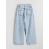 LCW Kids Mavi Wideleg Taşlı Kız Çocuk Jean Pantolon