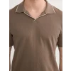 LCWAIKIKI Classic Kahverengi Polo Yaka Erkek Tişört