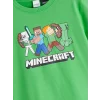 LCW Kids Yeşil Minecraft Baskılı Erkek Çocuk Şortlu Pijama Takımı