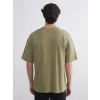 XSIDE Haki Bisiklet Yaka Penye Erkek Tişört