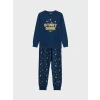 LCW Kids Lacivert Baskılı Erkek Çocuk Pijama Takım