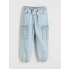 LCW Kids İndigo Beli Lastikli Erkek Çocuk Jogger Jean Pantolon