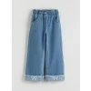 LCW Kids İndigo Wide Leg Kız Çocuk Jean Pantolon