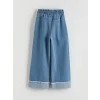 LCW Kids İndigo Wide Leg Kız Çocuk Jean Pantolon