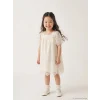 LCW Kids Bej Kız Çocuk Nakışlı Dantel Elbise