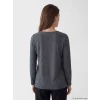 LCW Grace Antrasit Bisiklet Yaka Kadın Tişört