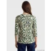 LCW Grace Yeşil Bisiklet Yaka Desenli Bluz