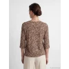 LCW Grace Kahverengi Bisiklet Yaka Desenli Bluz