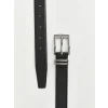 LCW ACCESSORIES Siyah Deri Görünümlü Erkek Kemer 2li